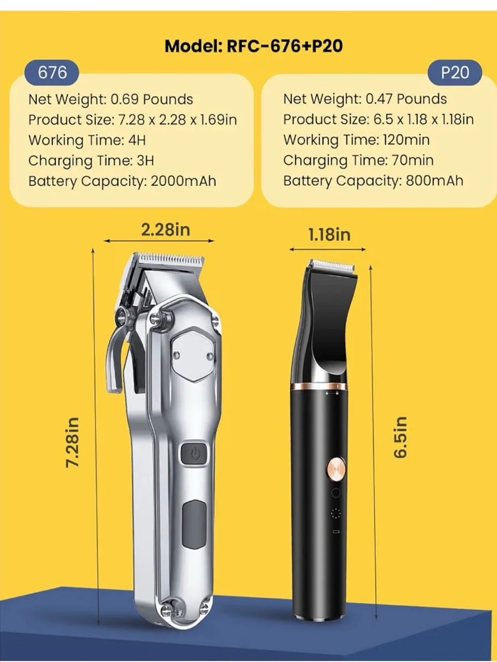 Oneisall Pet Rechargeable Hair Clipper Kit